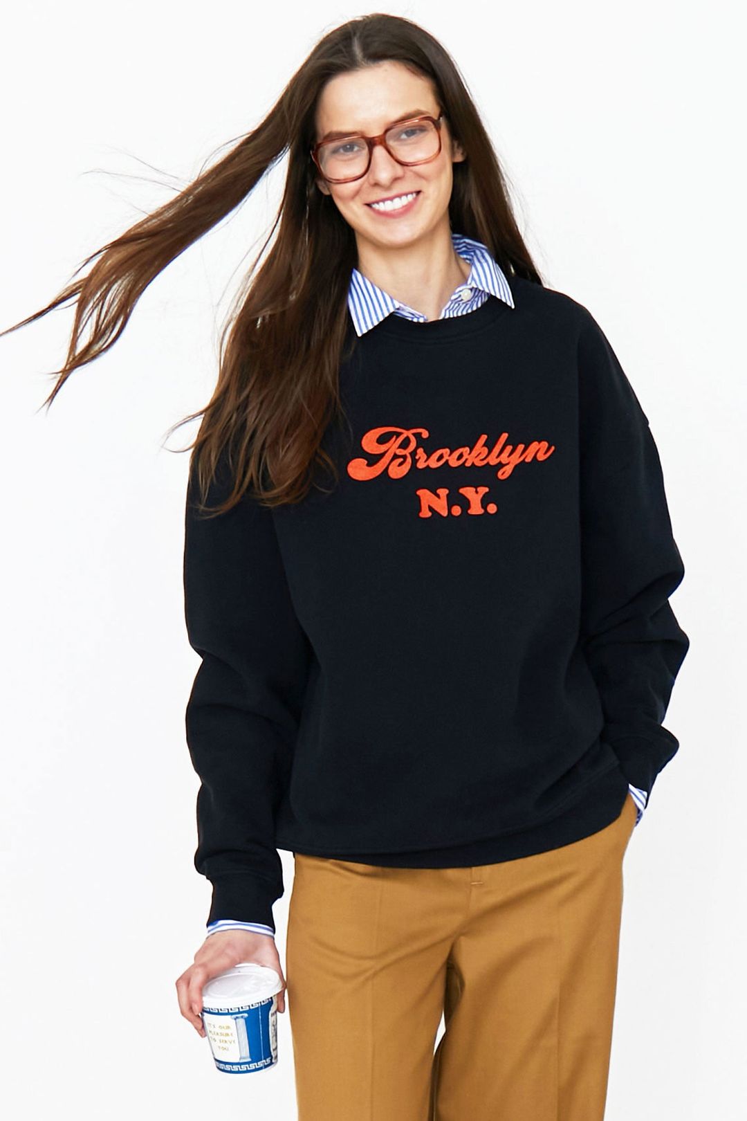 The Oversized Brooklyn Sweatshirt - Black #2