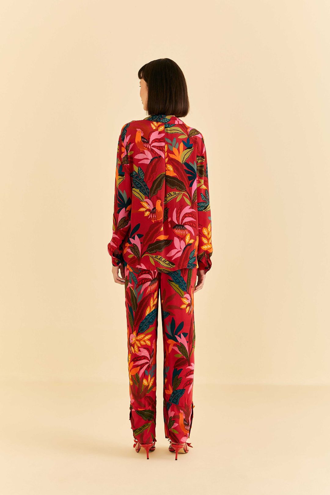 Red Rooster Leaves Long Sleeve Shirt #4