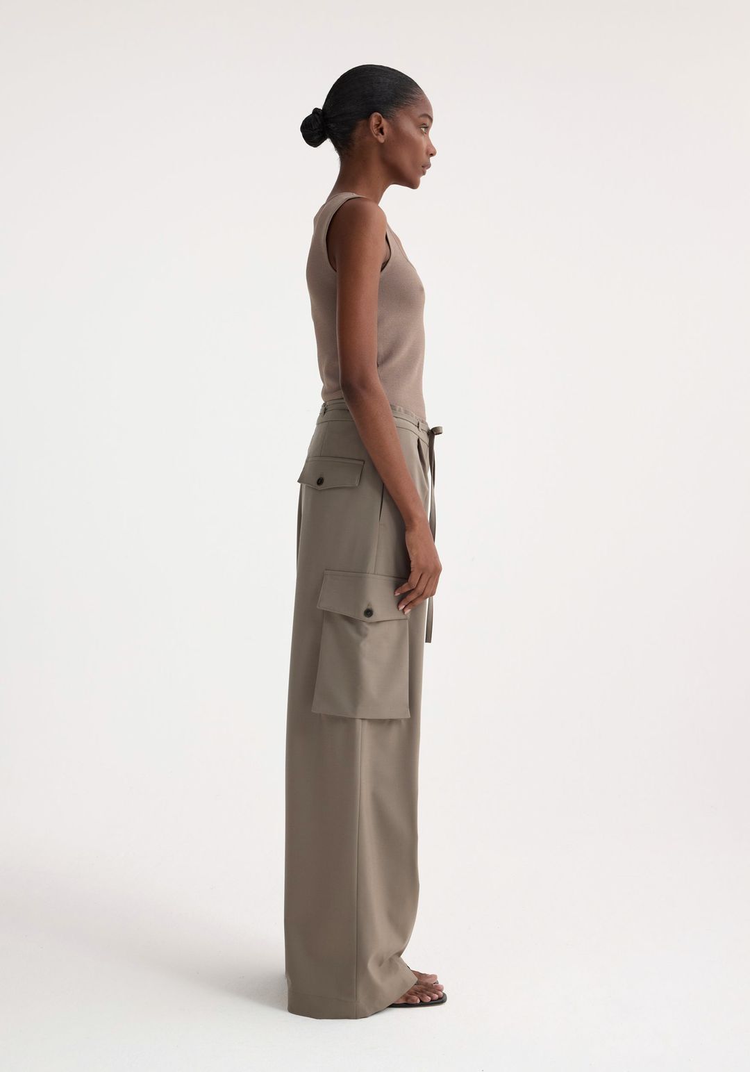 Bustier shaped knitted top | taupe #3