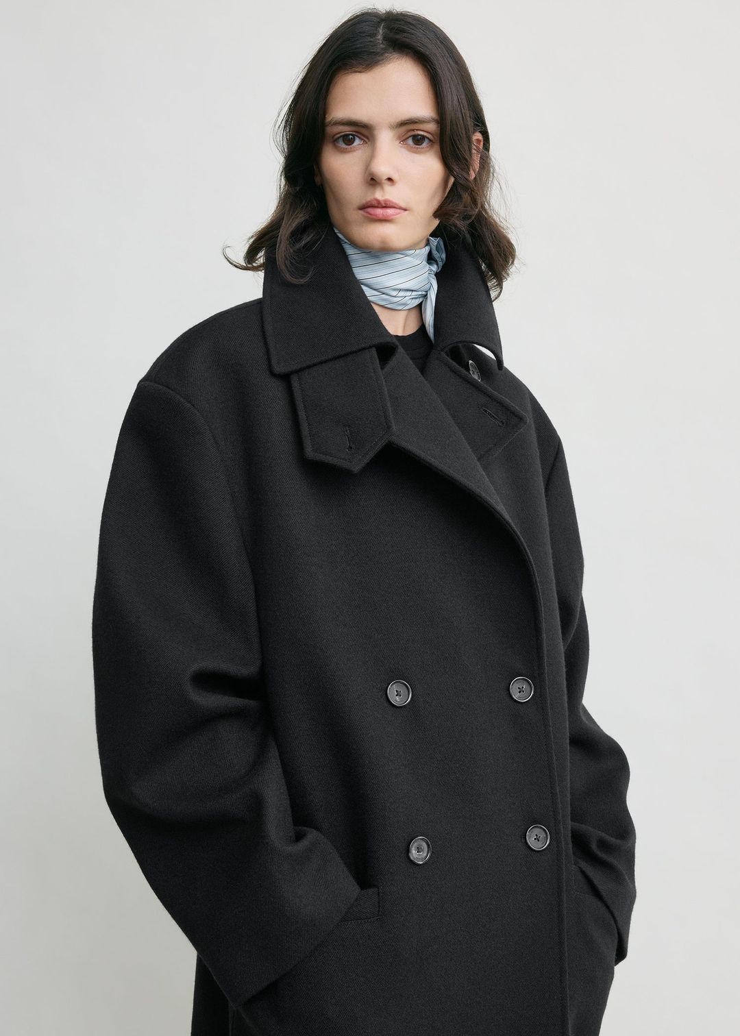 Broad peacoat black #4