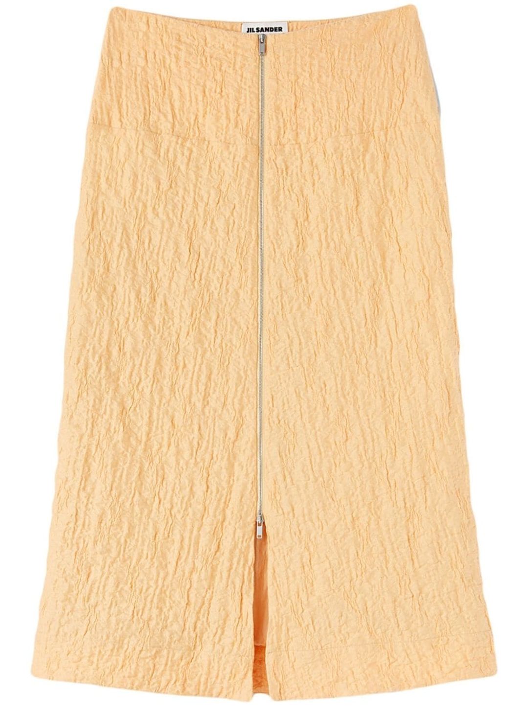 textured-finish zip-up midi skirt #2