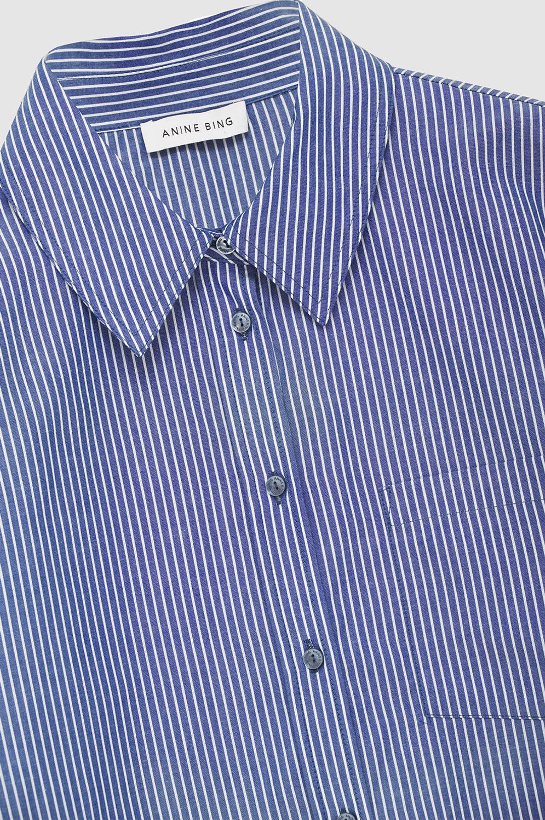 Mika Shirt - Blue And White Stripe #4