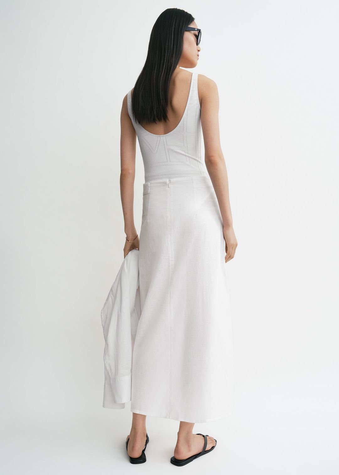Tie-waist skirt white #3