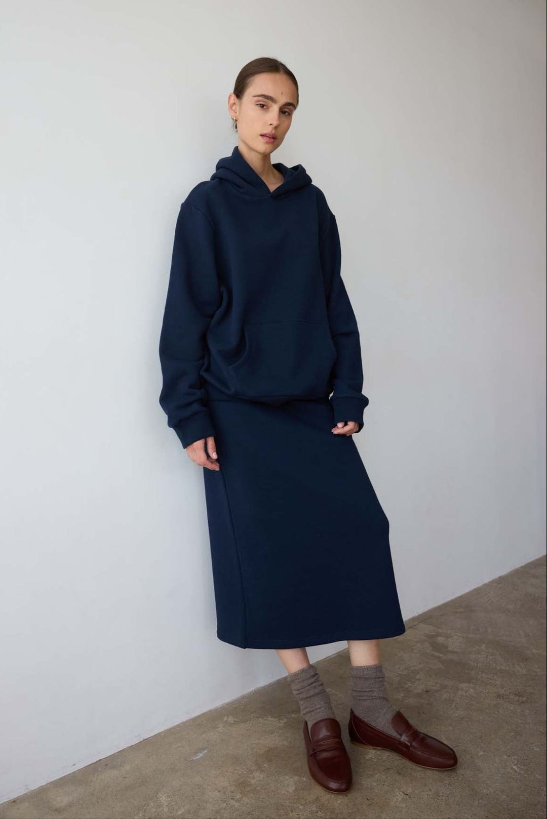 The Sweatshirt Skirt in Navy