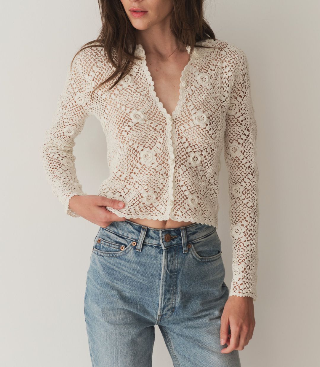 OTTOLINE CARDIGAN -- PEARL #3