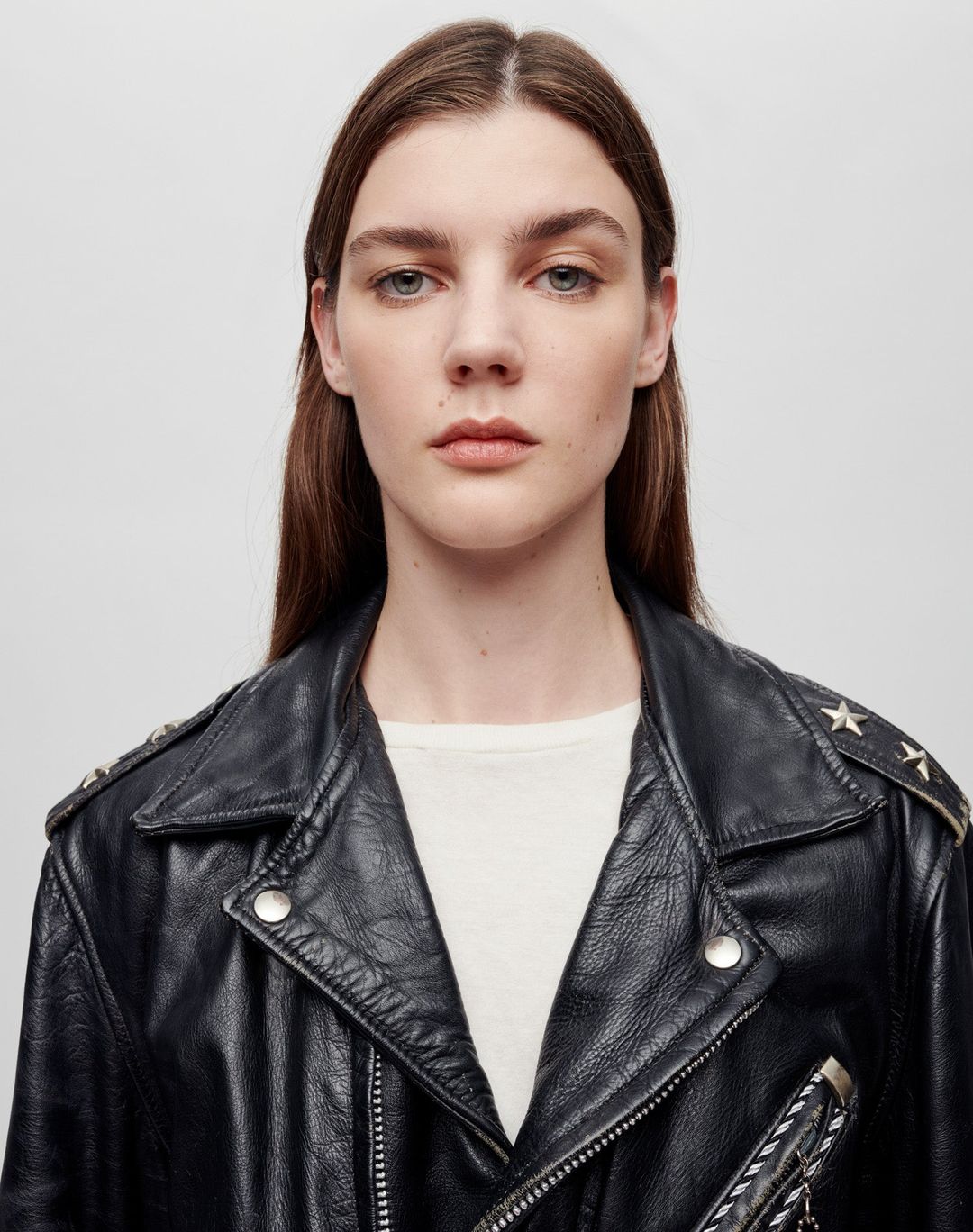 Upcycled Leather Biker Jacket - Black Cheetah #3