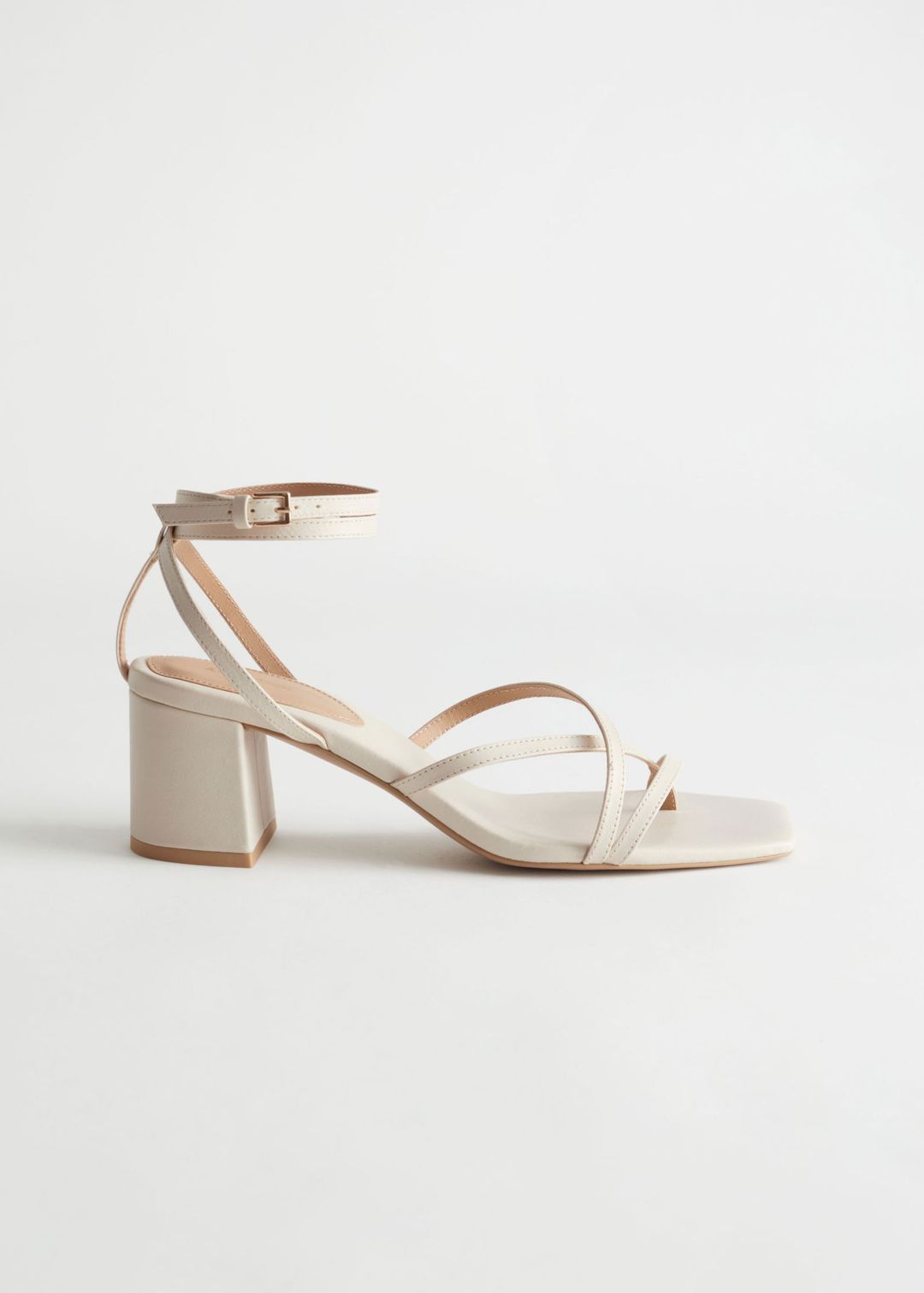 Strappy Leather Heeled Sandals