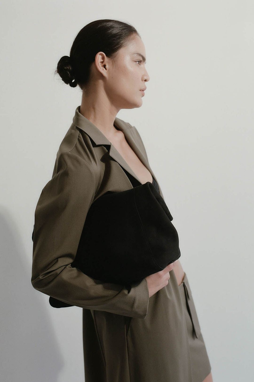 Suede Soft Tote - Black #4