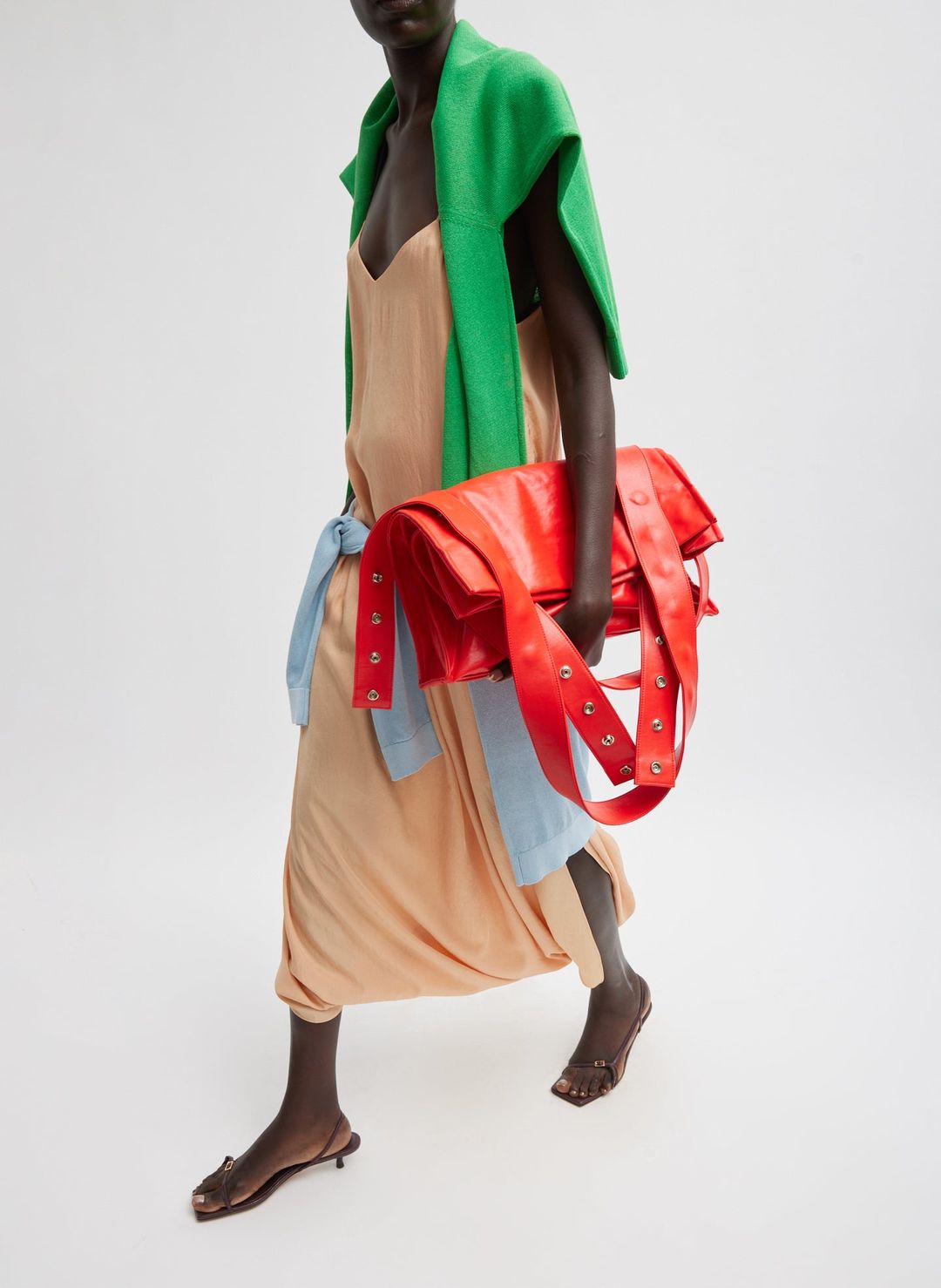 Spring Acetate Strappy Jalouise Dress #5