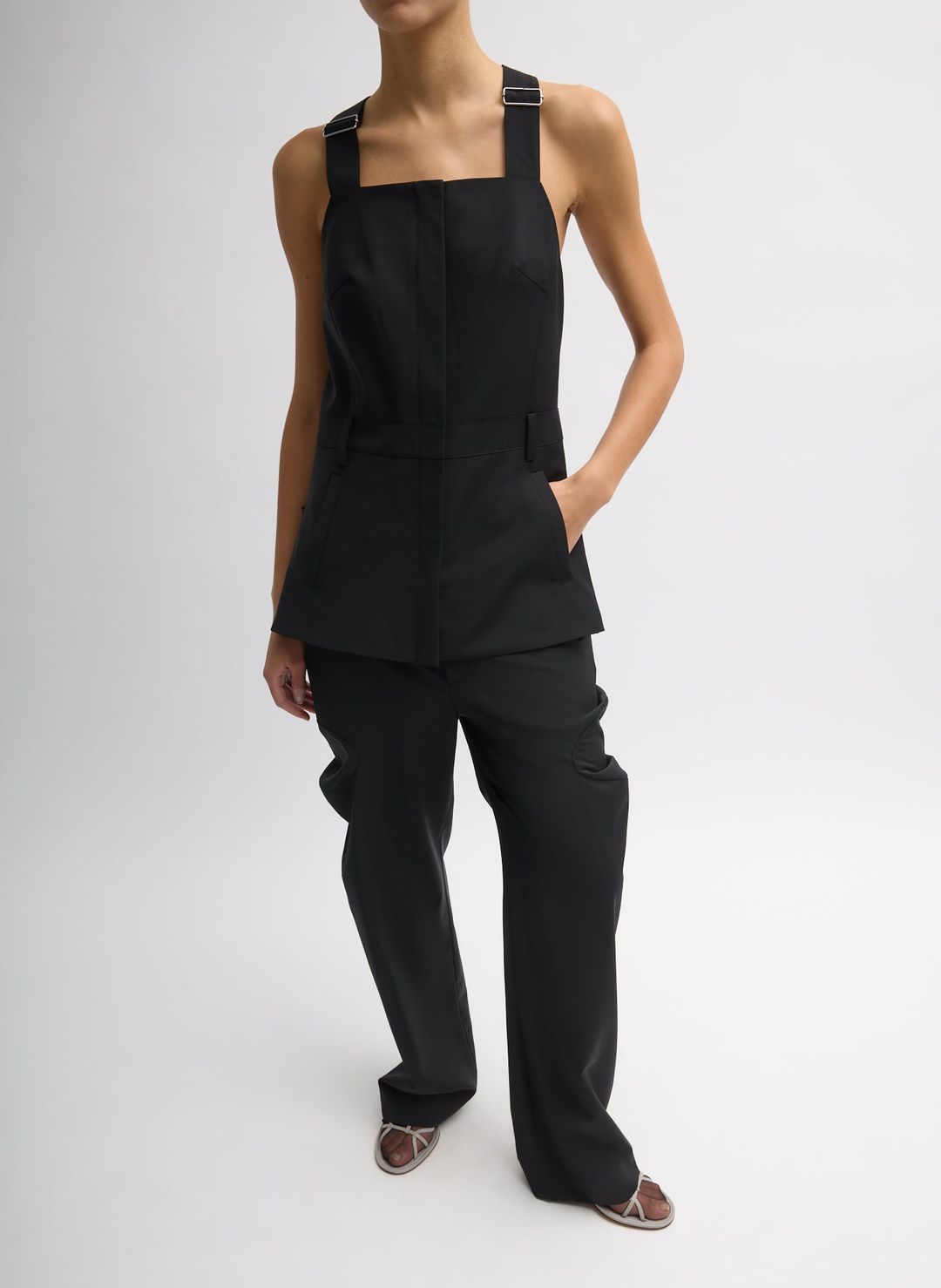 Recycled Tropical Wool Overall Top #8