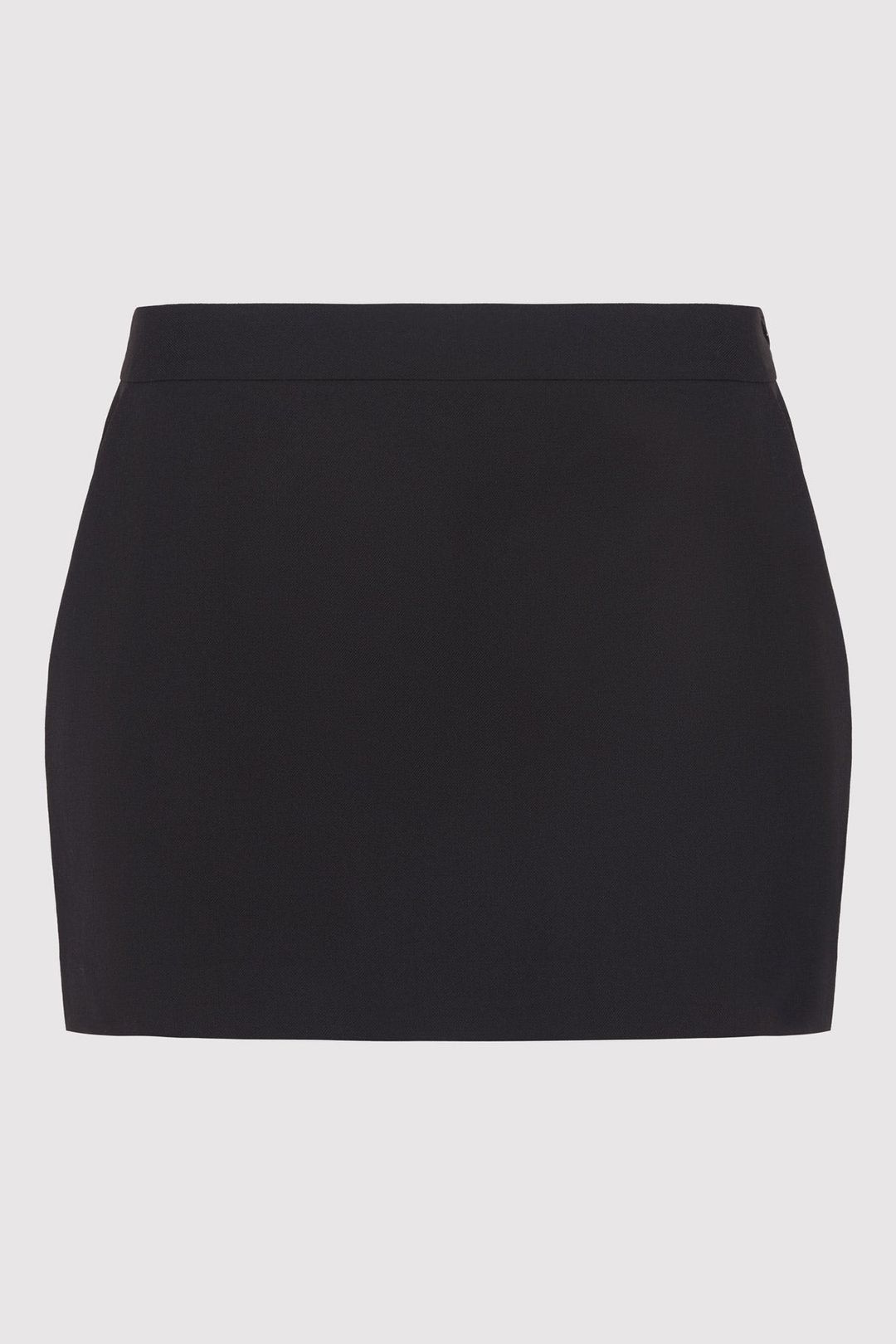 Tailored Wool Mini Skirt - Black #4