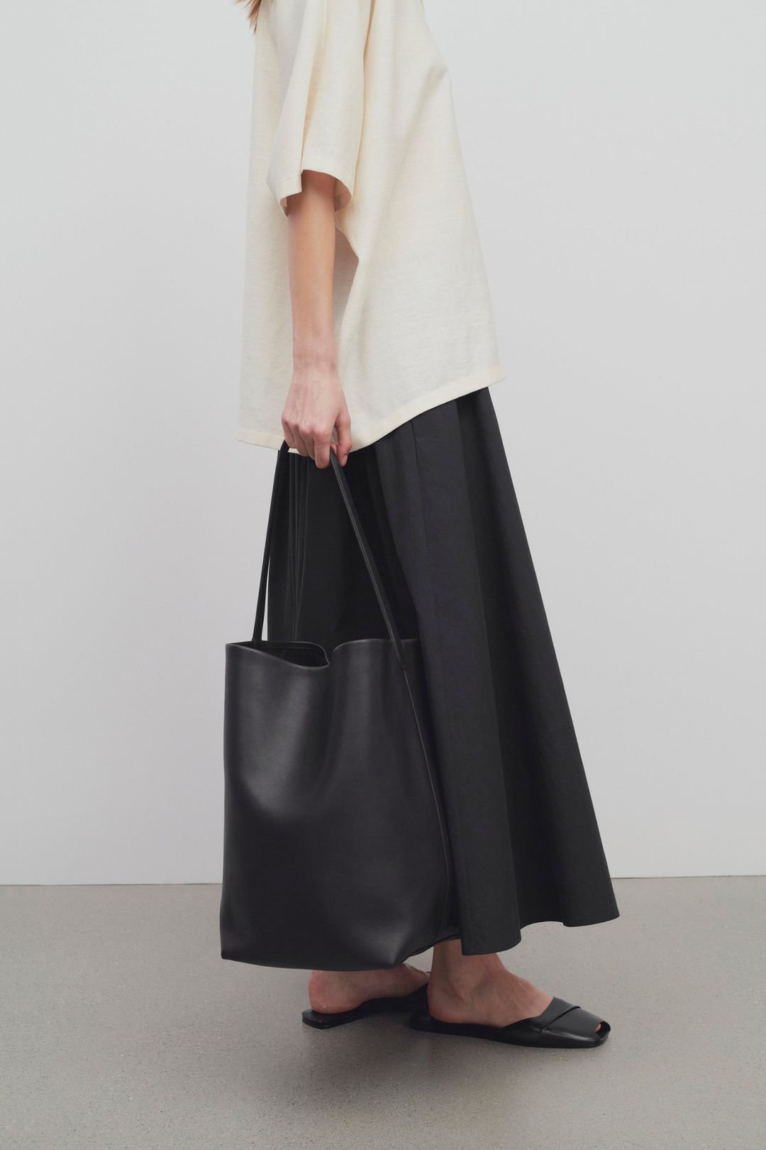 Large N/S Park Tote Bag in Leather #4