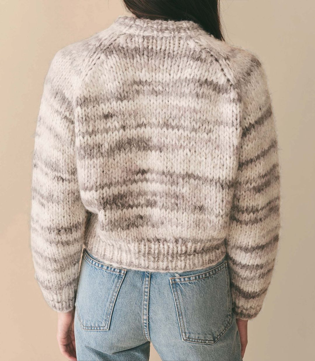 NEWBURY CARDIGAN -- BIRCH BARK SPACE DYE #3