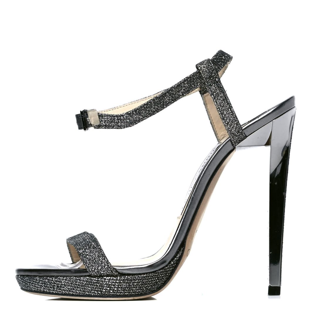 Glitter sandal in silver