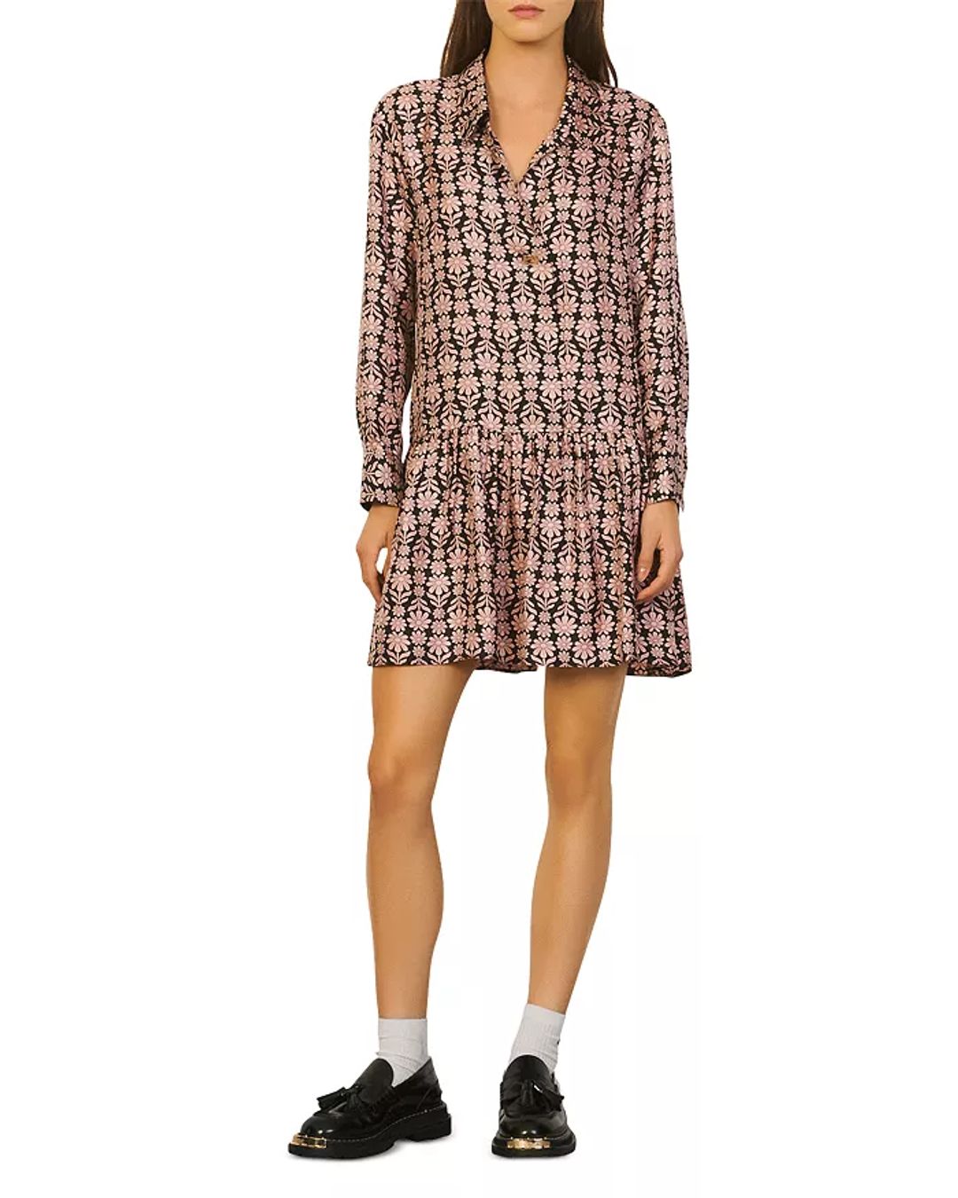 Chlothilde Drop Waist Silk Dress