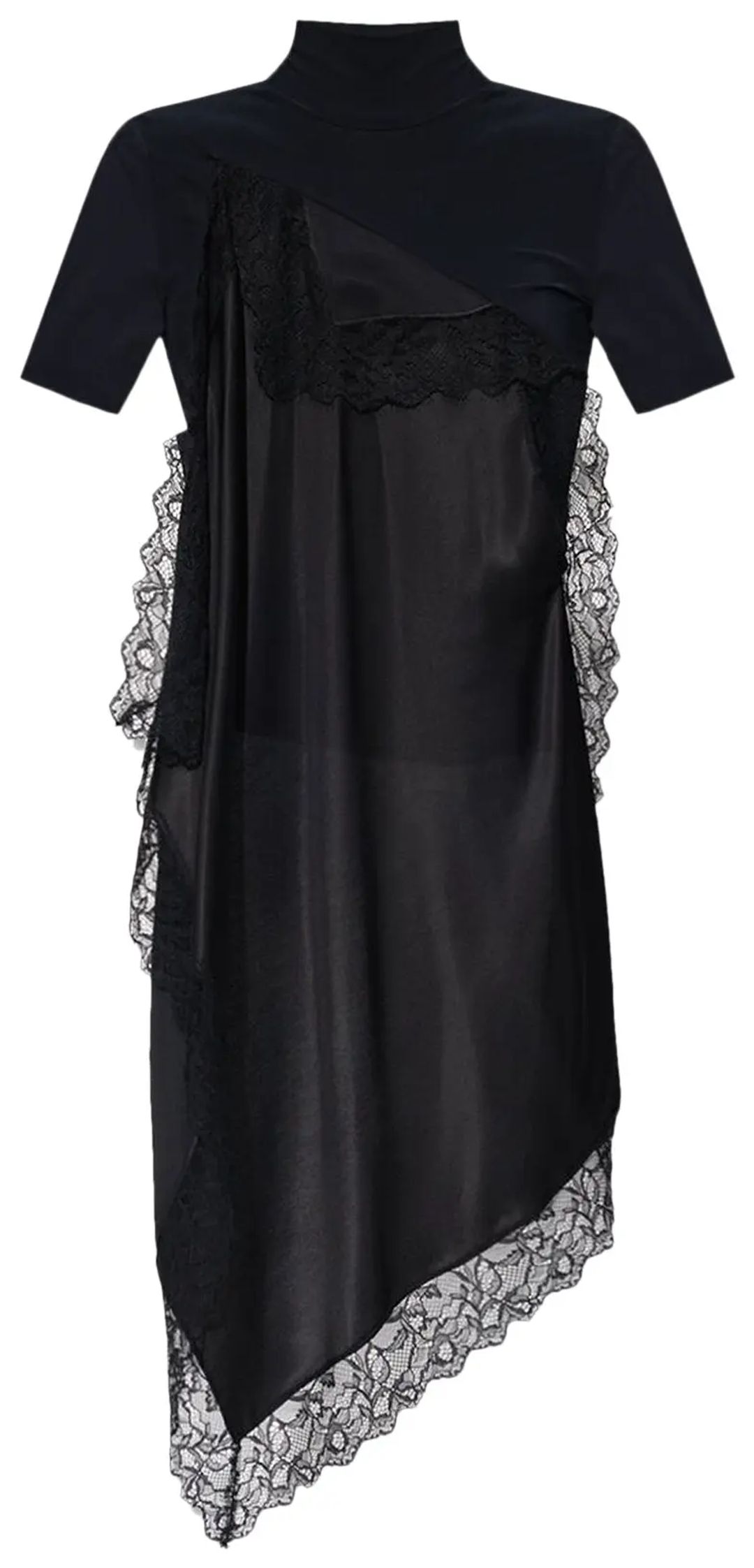 MM6 Spliced Turtleneck in Black