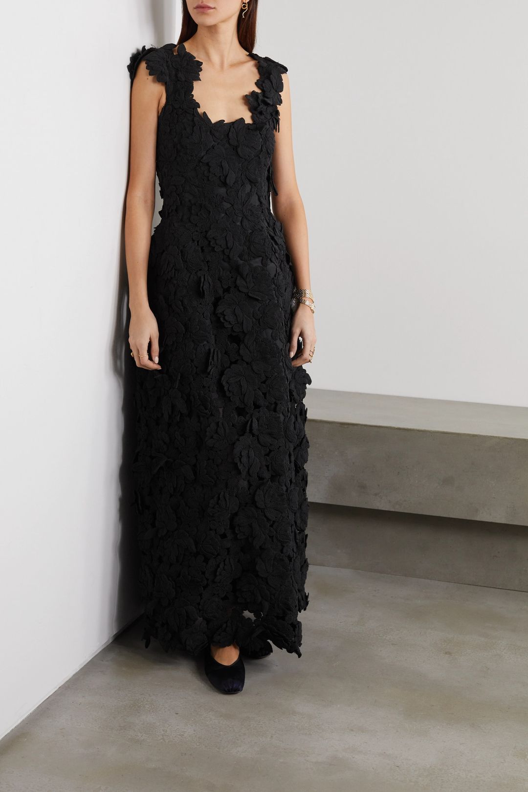 Luciano Appliquéd Woven Gown #2