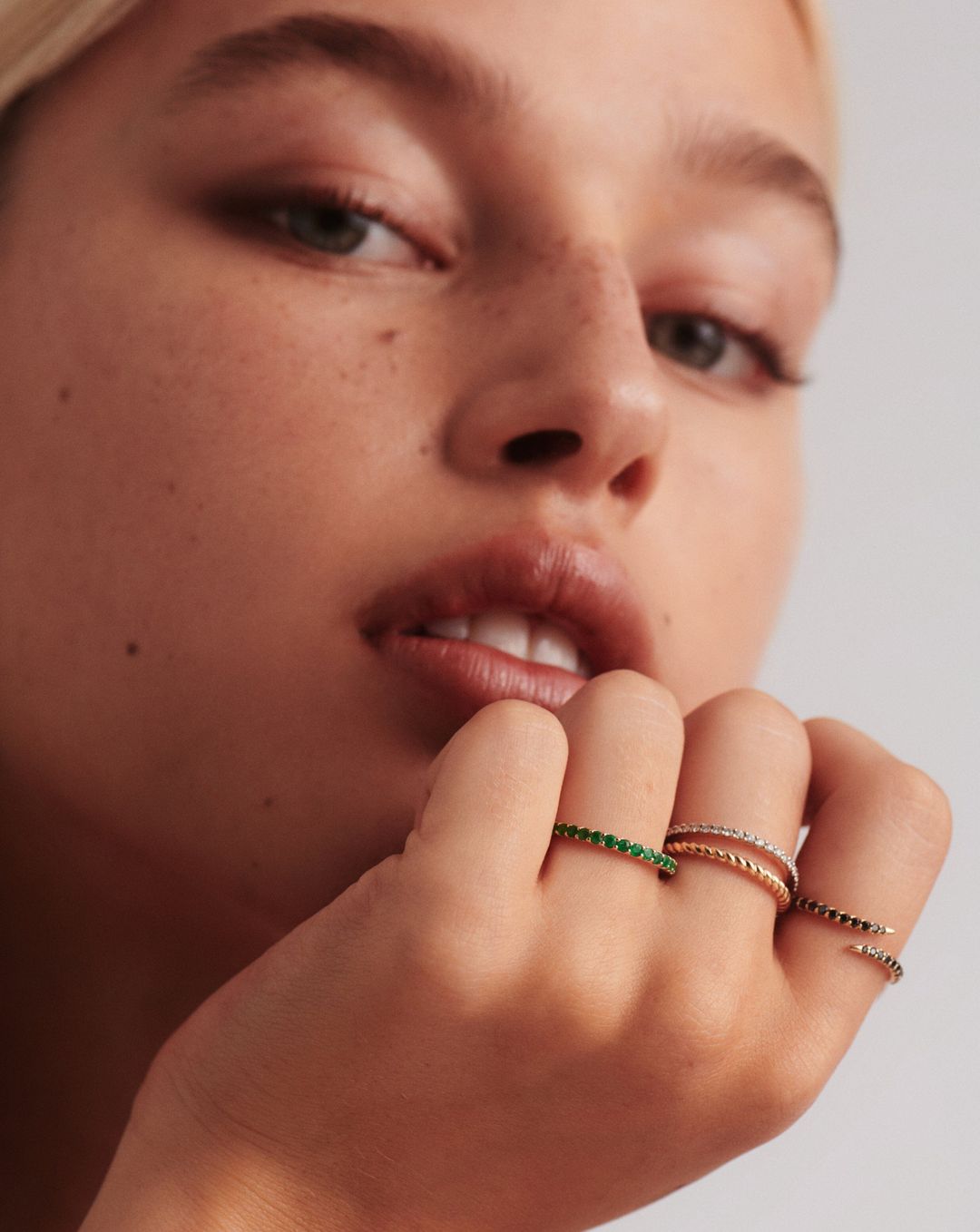 Fine Slim Eternity Ring | 14ct Solid Gold/Diamond #3