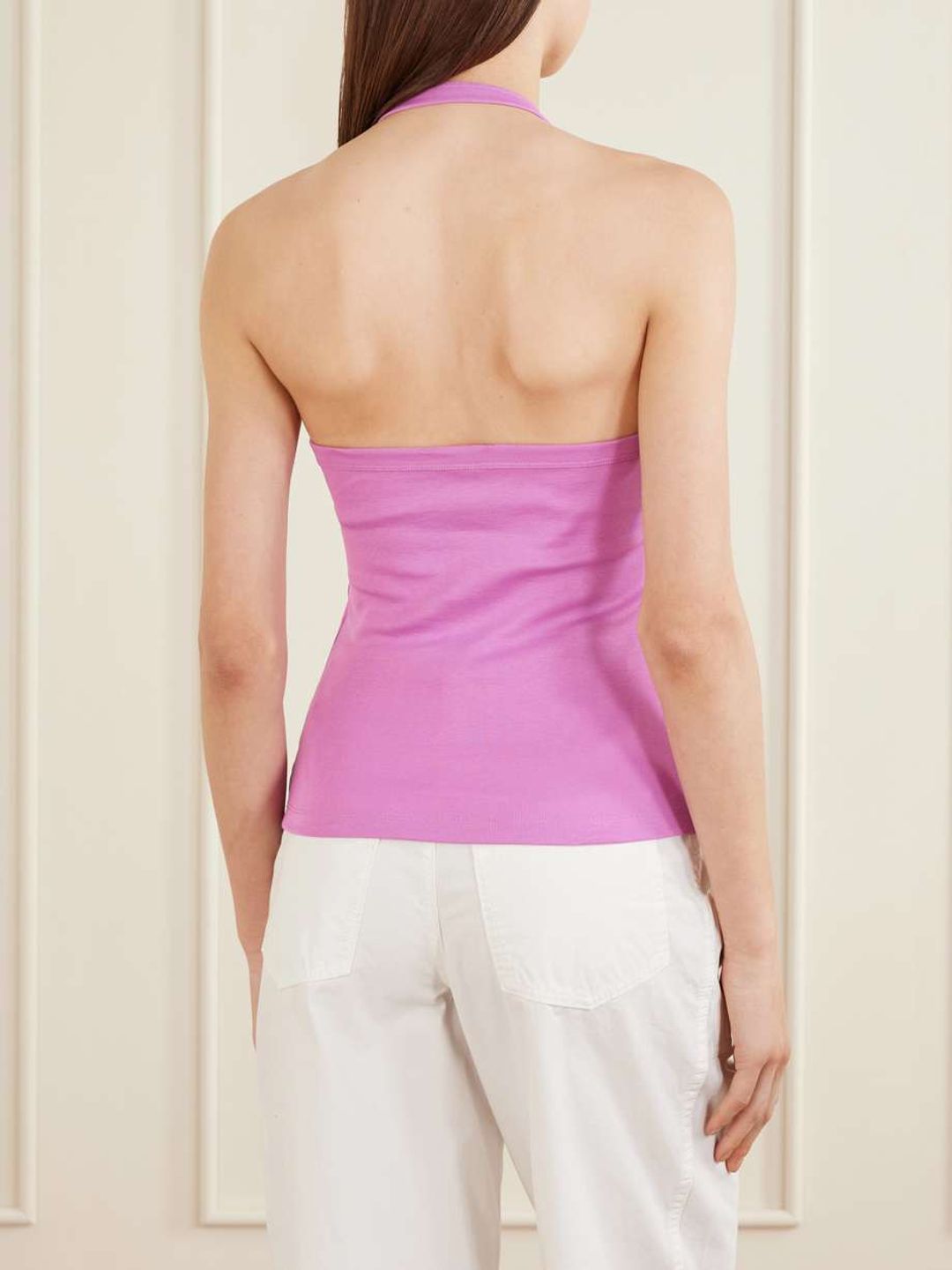Angie organic cotton-jersey halterneck tank #4