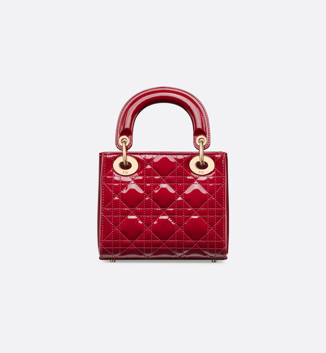 Mini Lady Dior Bag Cherry Red Patent Cannage Calfskin #4