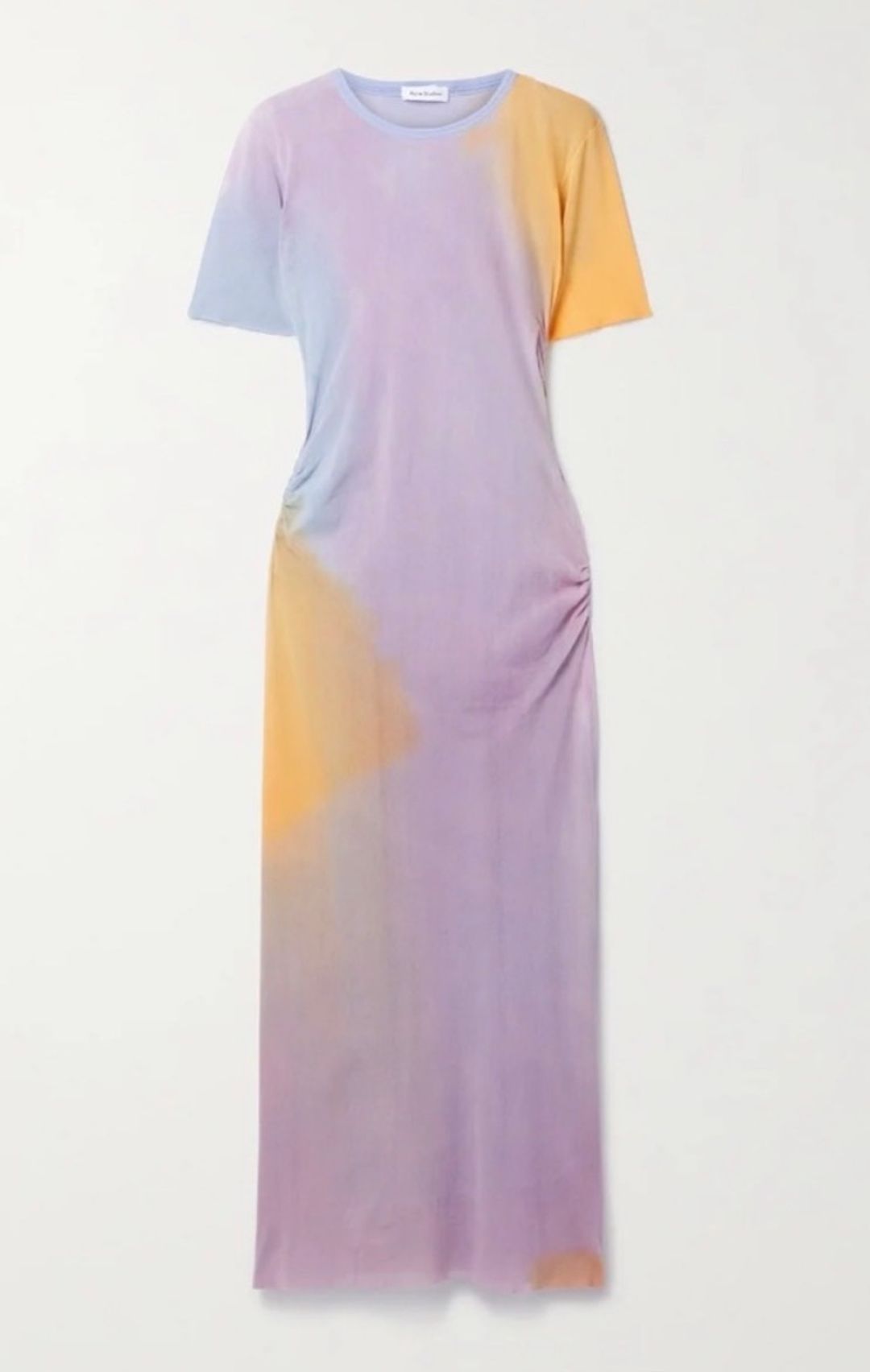 Tied-Dyed Cotton Mesh Dress
