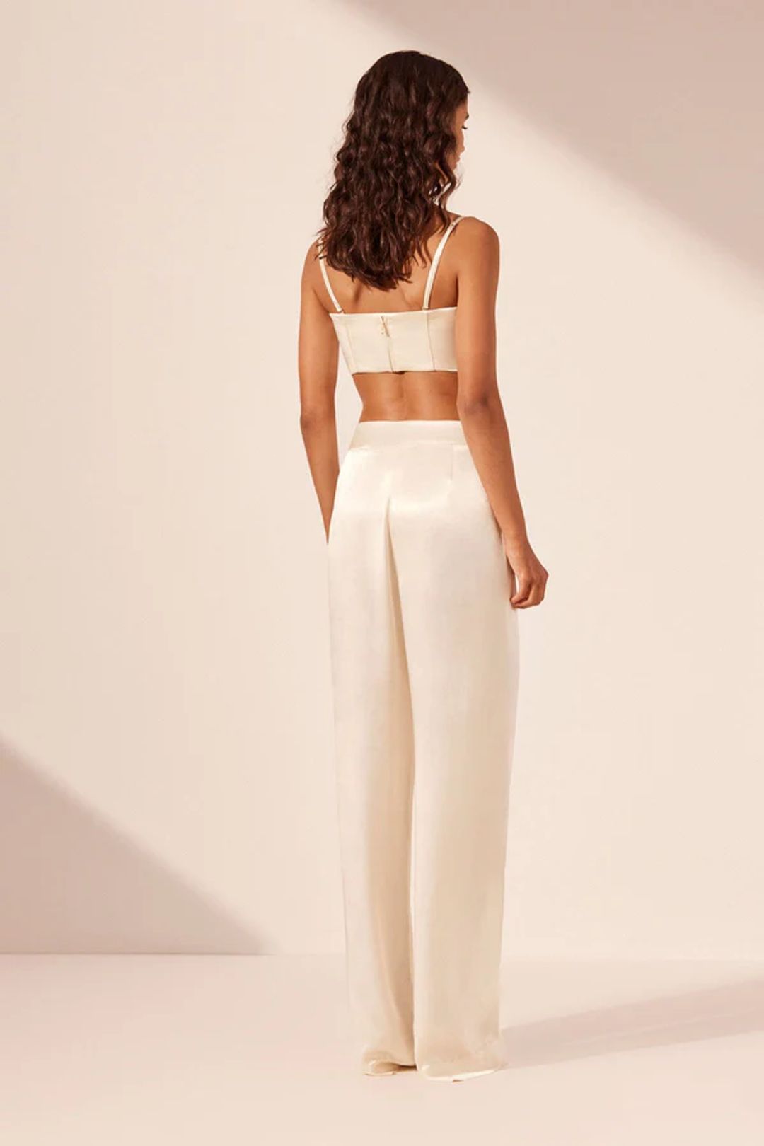 LA LUNE MID RISE STRAIGHT LEG PANT - CREAM #5