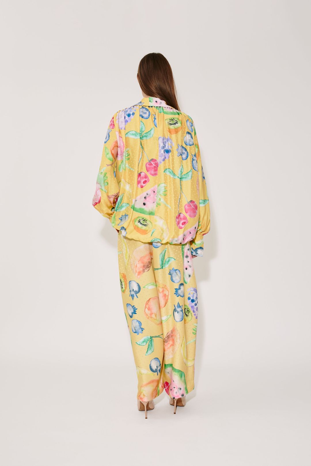 Drawstring Top in Fruit Silk Jacquard #6