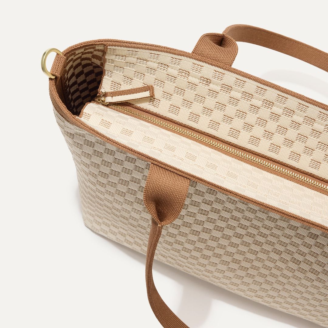 The Lightweight Zip Tote - Vanilla Wafer #7