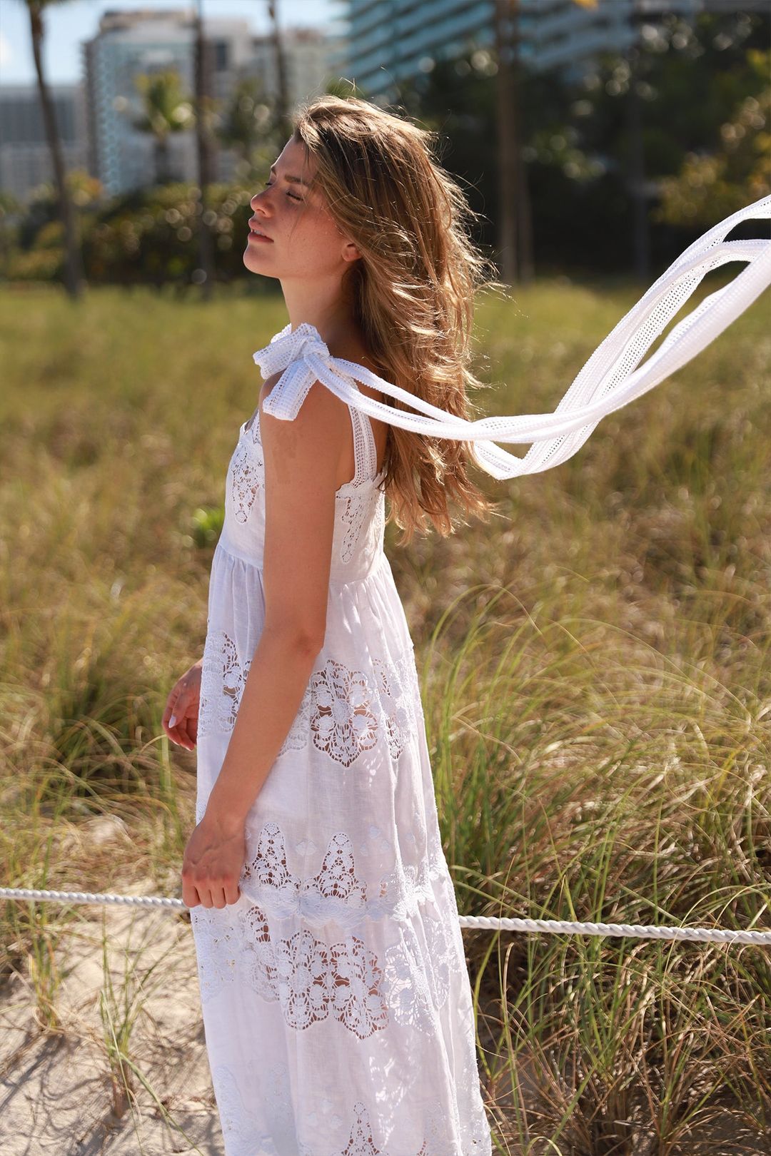 Juniper Cloisters Linen Embroidery Dress
