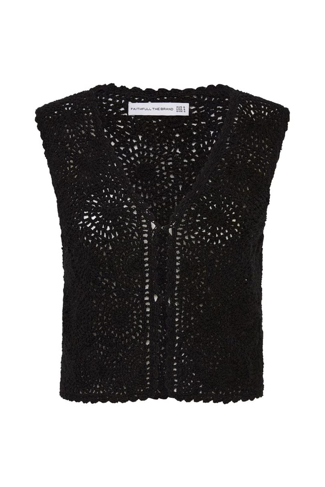 Alejandreas Handmade Crochet Vest Black #10