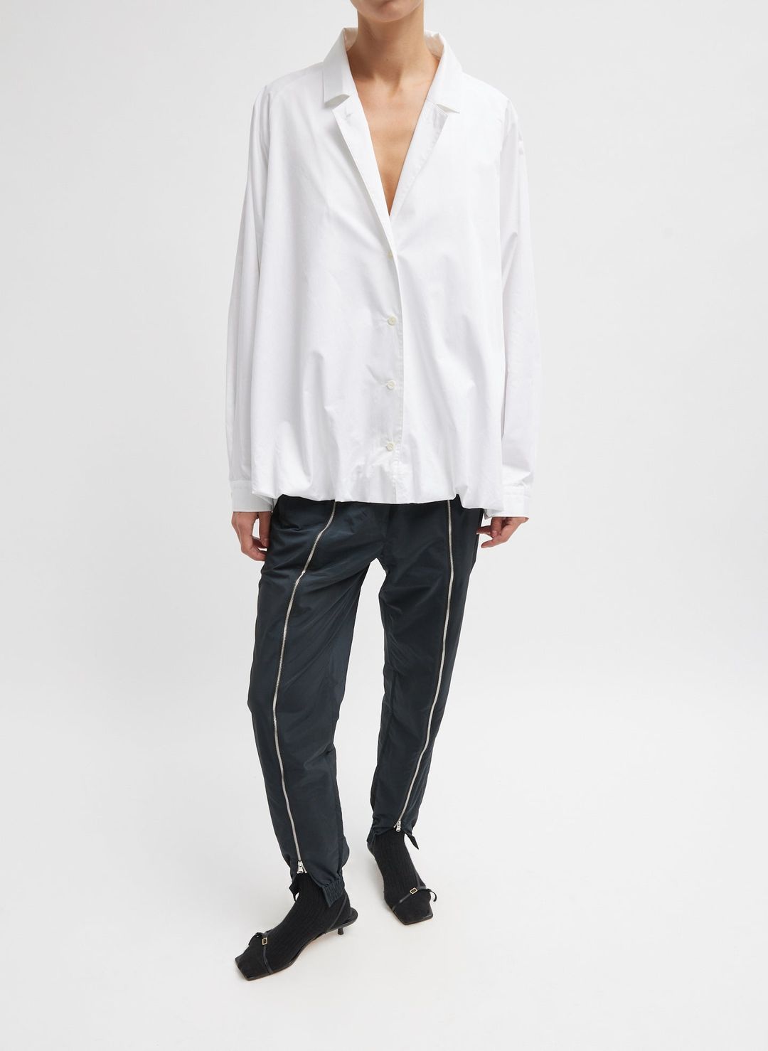 Eco Poplin Bubble Hem Shirt Jacket #3