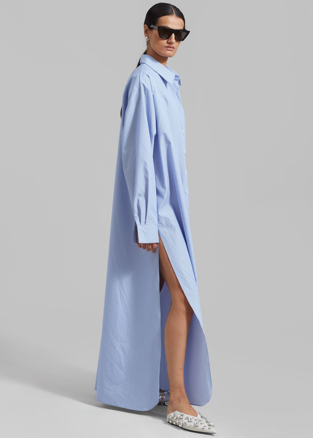 Avery Shirt Dress - Blue Stripe