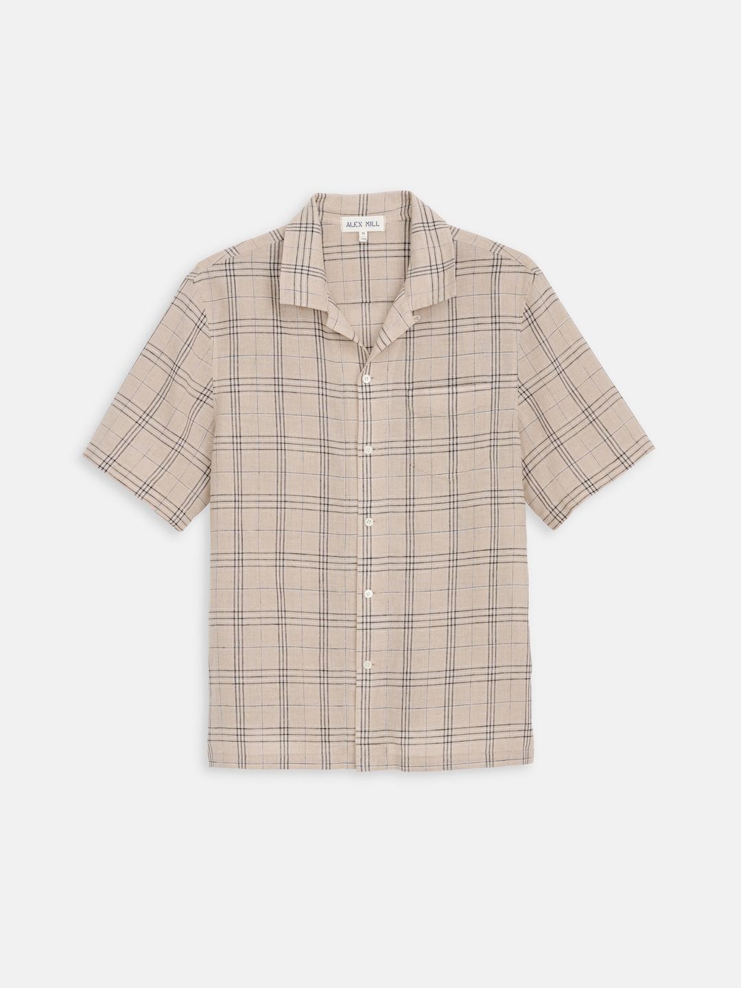 Camp Shirt In Flax Plaid