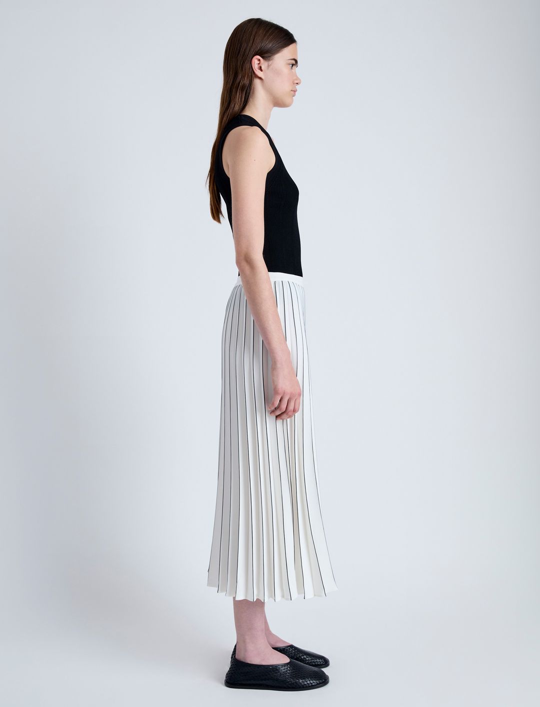 Miles Skirt in Pleated Crepe #3