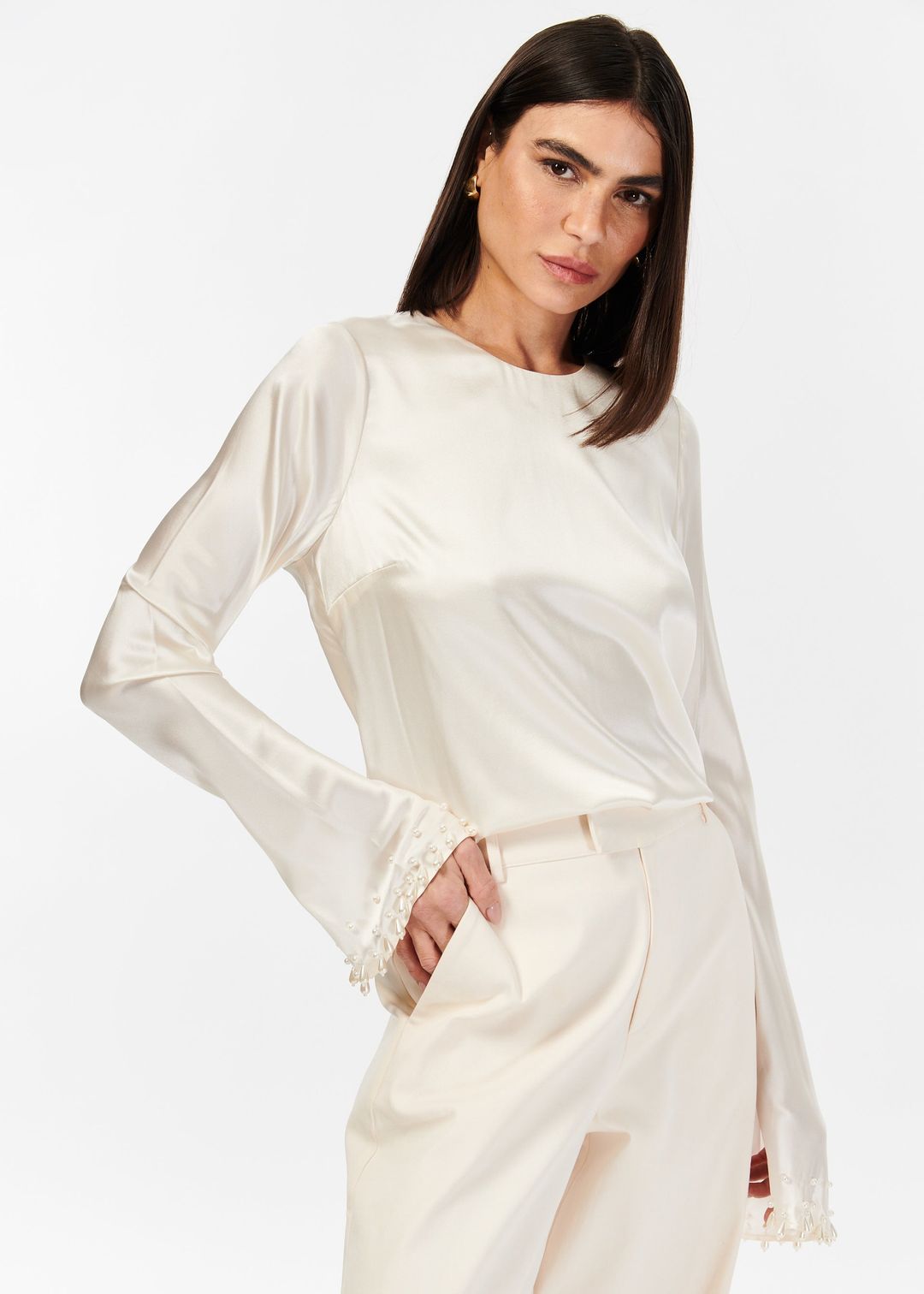 Margarita Pearl Top Macadamia