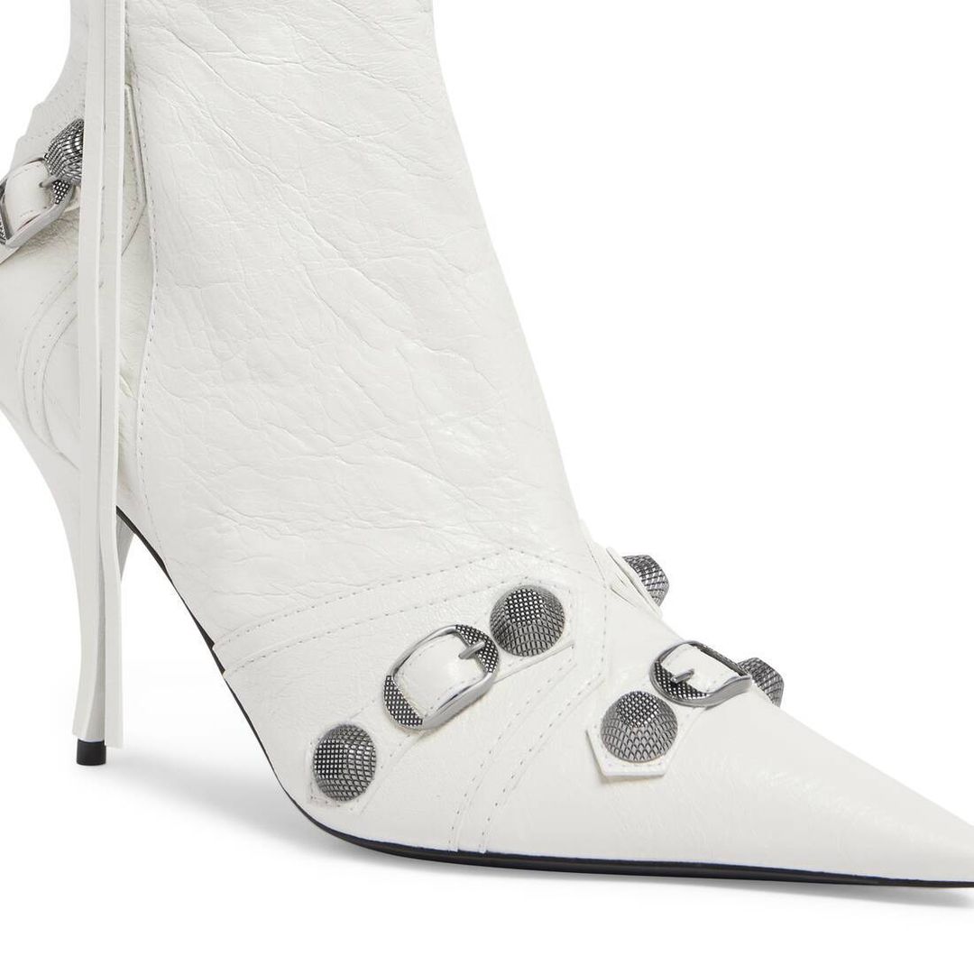 Balenciaga Women's Cagole Knee High Heel Boots #19