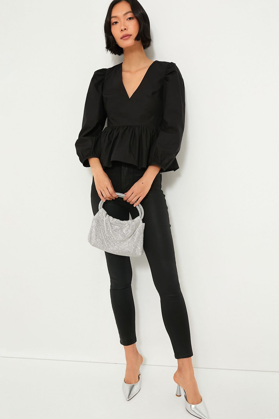 Black Puff Sleeve Elaina Blouse #6