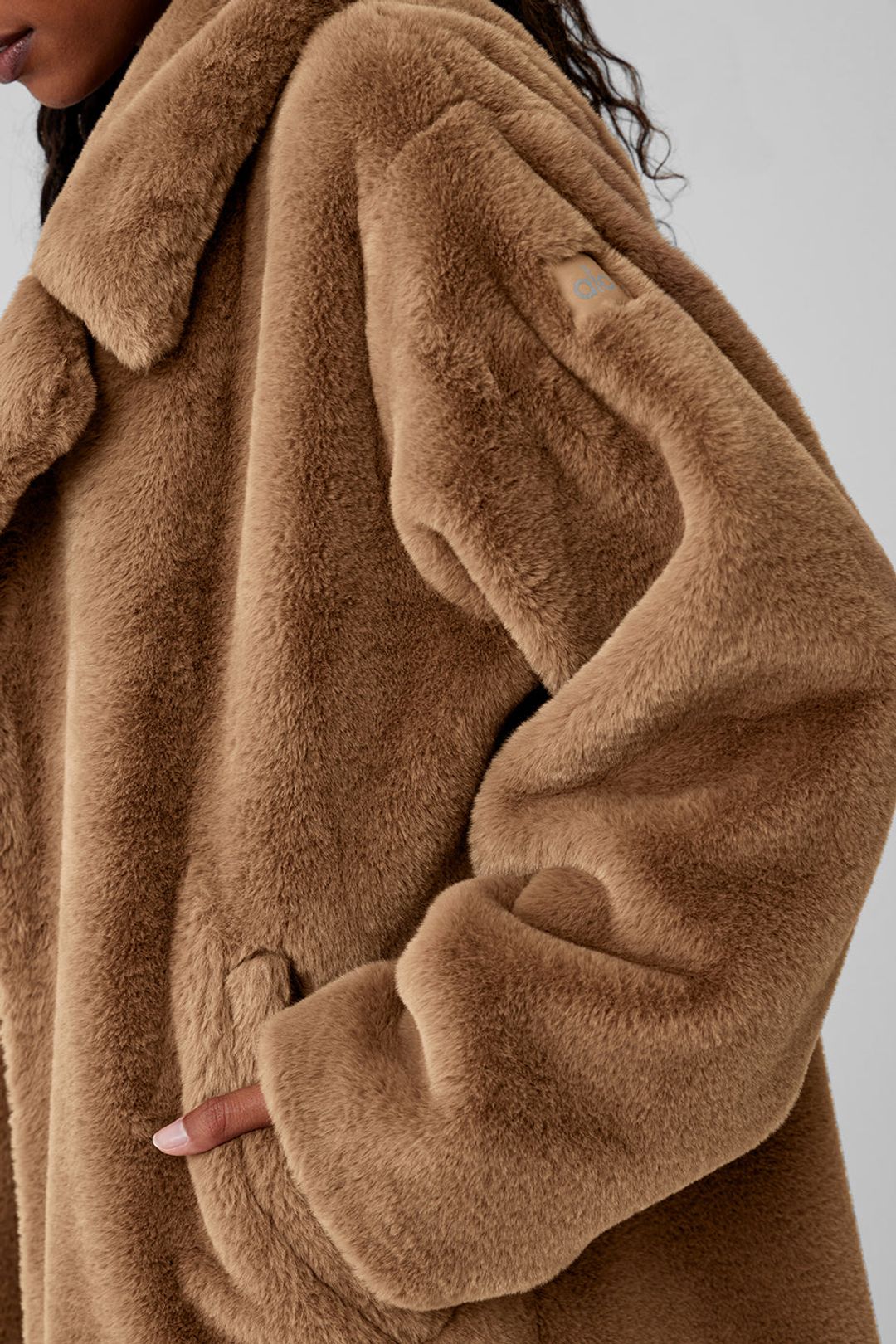 Oversized Faux Fur Trench - Toasted Almond #9