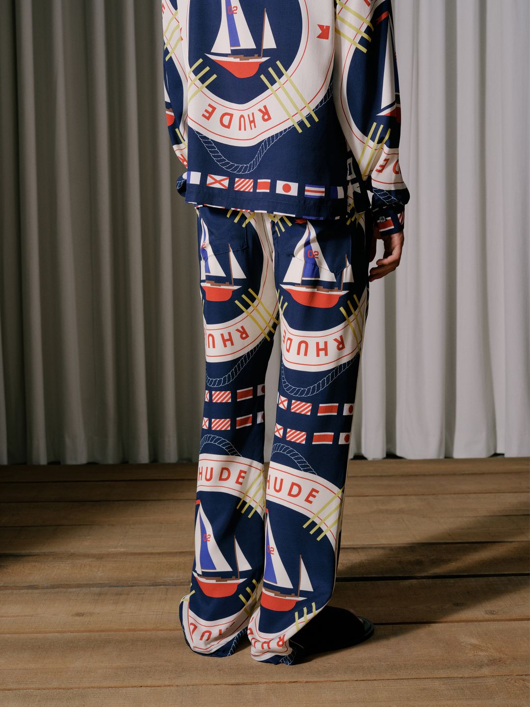 RHUDE FLAG SAIL SILK PANT #4