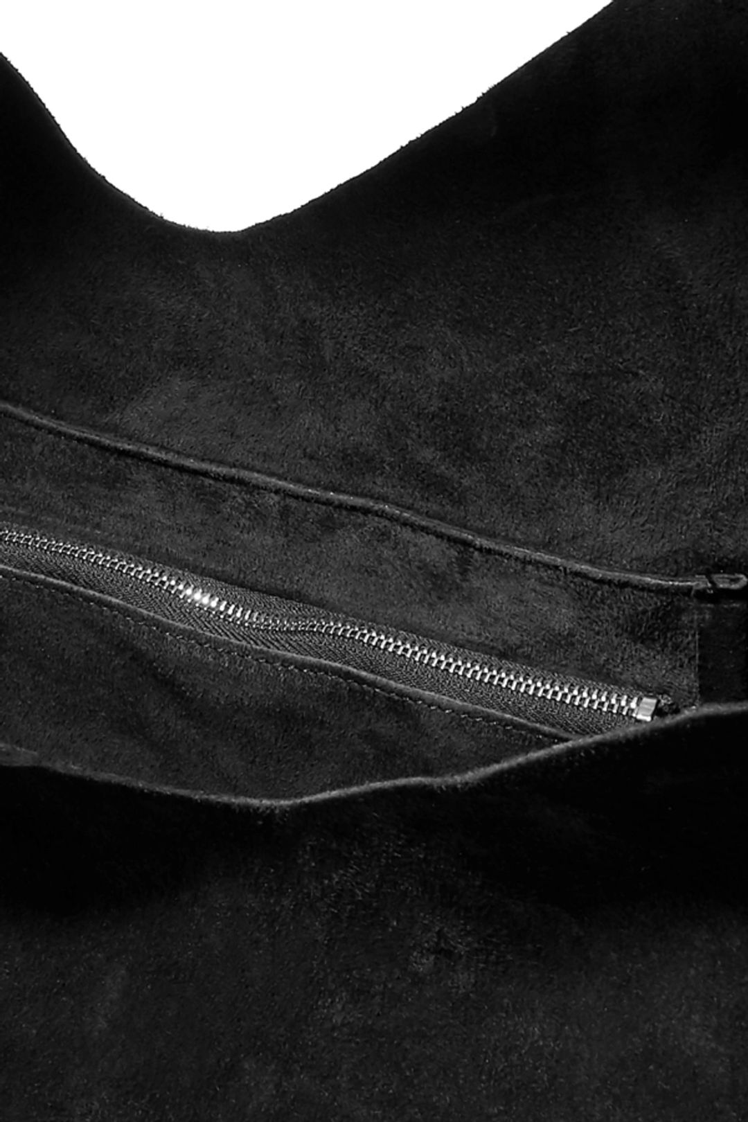 Bindle Double Knot Suede Shoulder Bag In Black #5