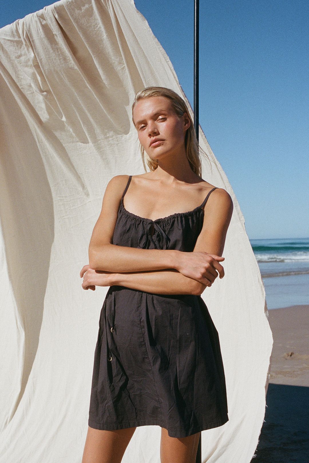 Cotton Poplin Dress - Black #4