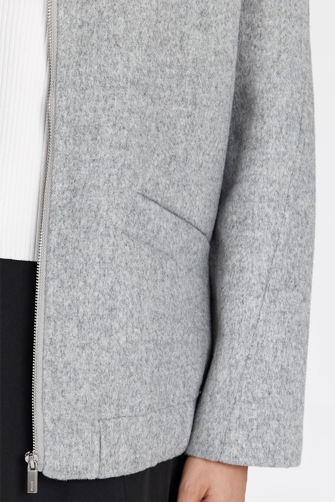 JERI SILVER WOOL BOMBER JACKET #7