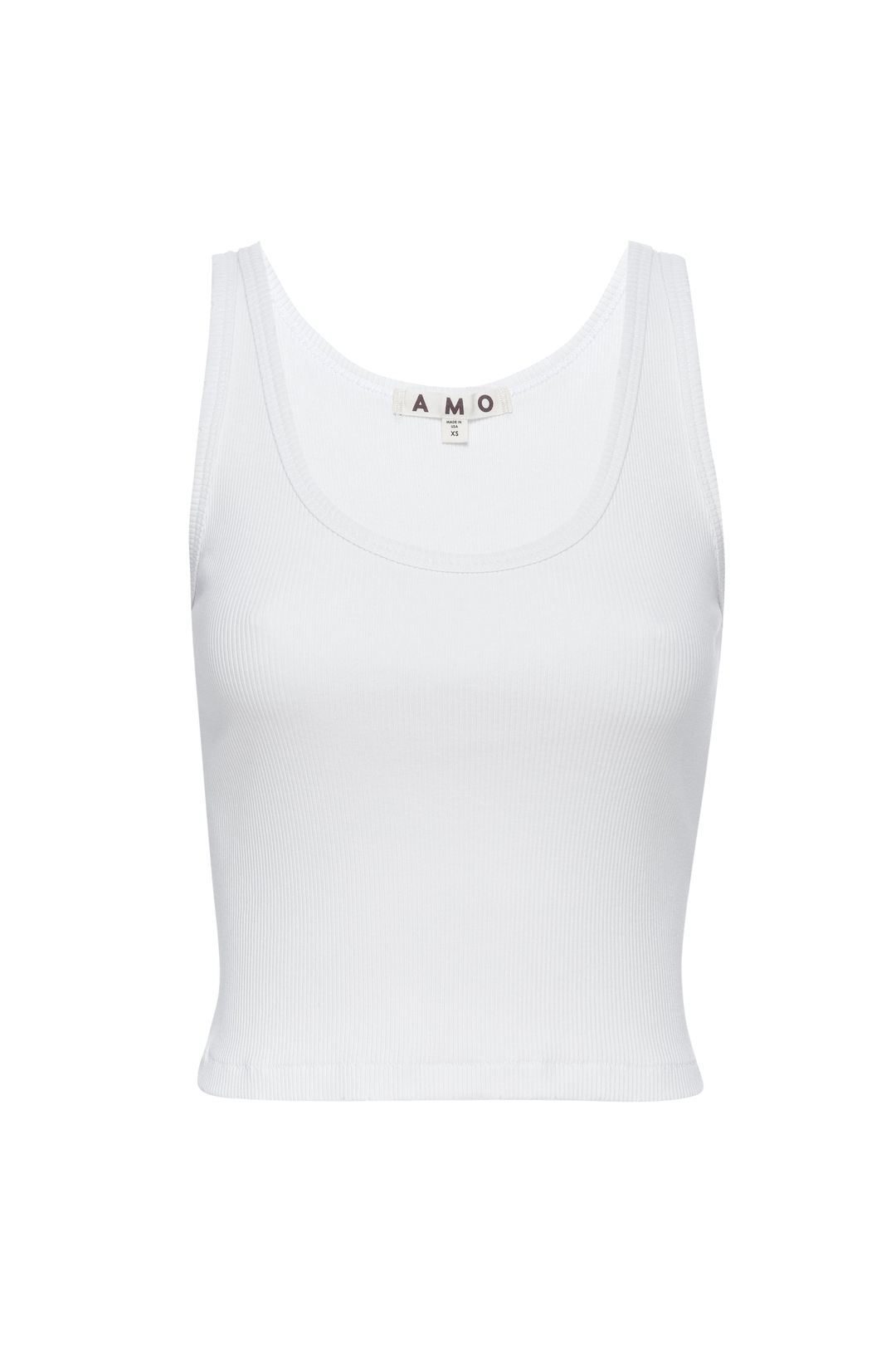 Crop Rib Tank <br> Vintage White