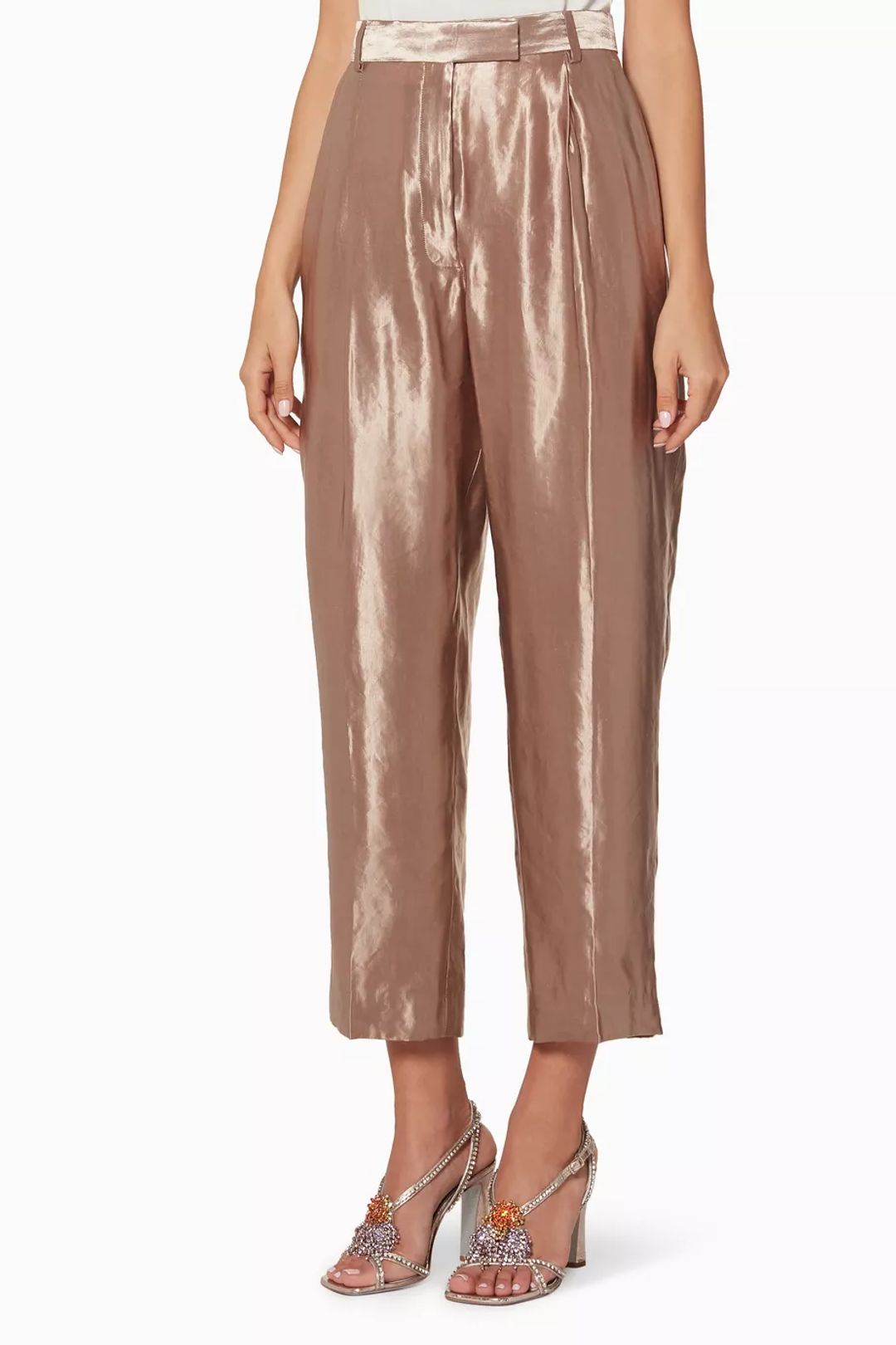Dries Van Noten Linen Straight Leg Pants #3