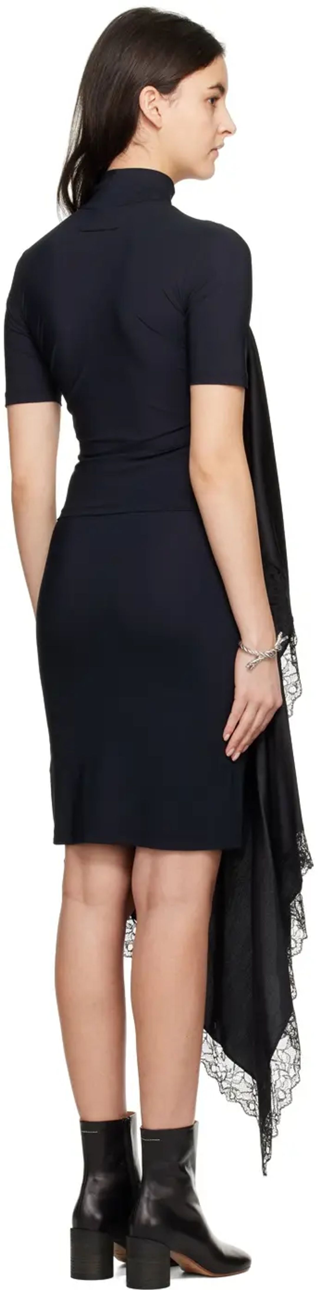 MM6 Spliced Turtleneck in Black #4