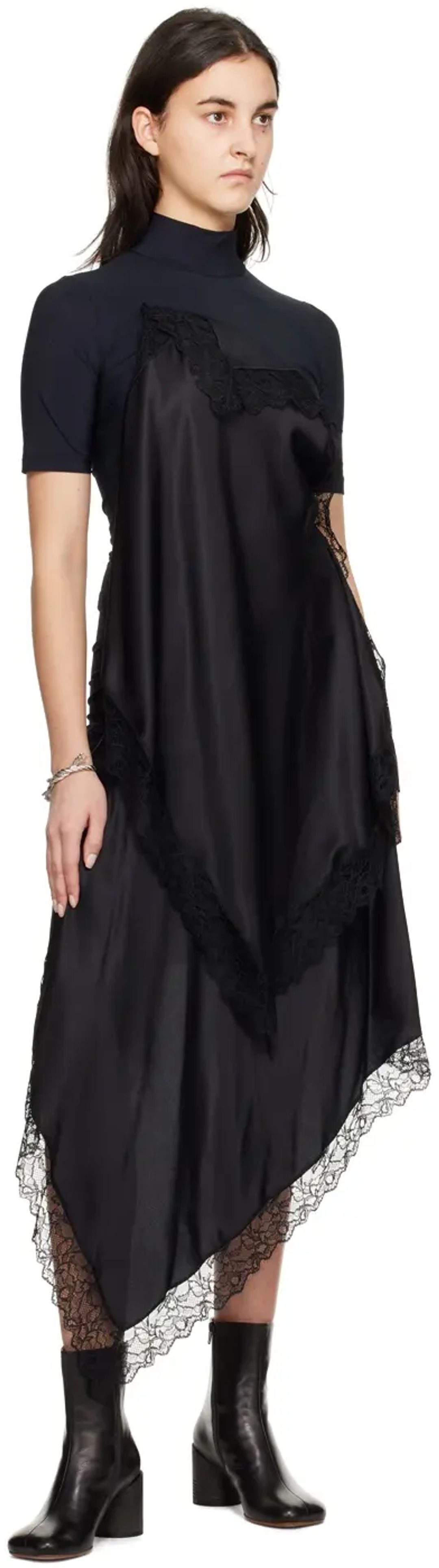 MM6 Spliced Turtleneck in Black #5