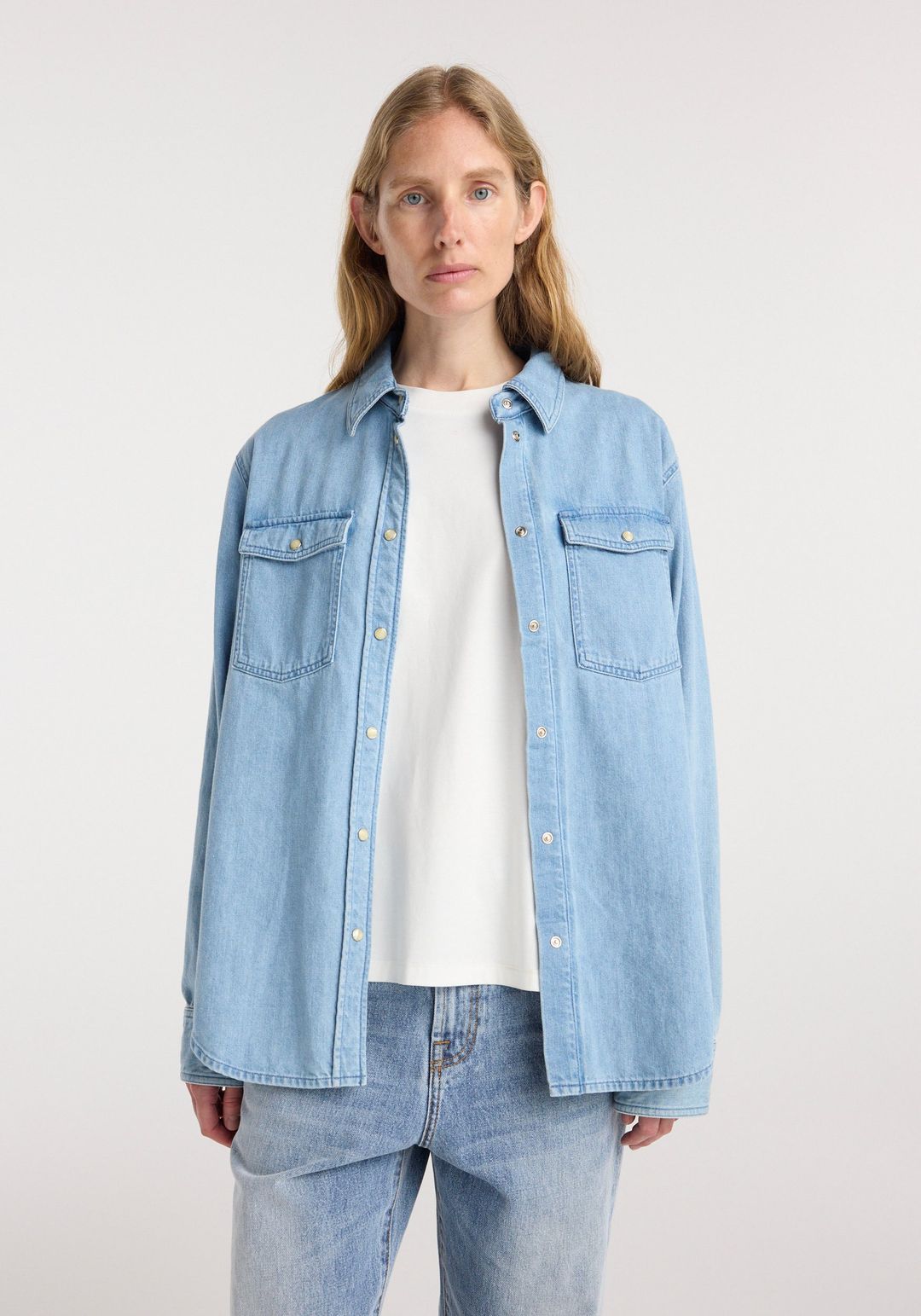 Western denim shirt | classic blue #3