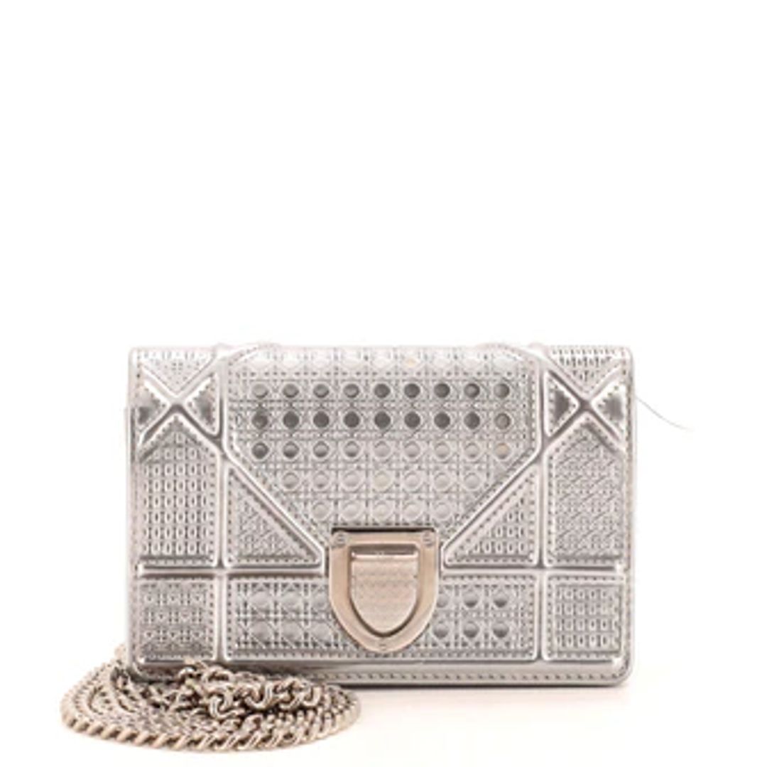 Micro Cannage All Leather Mini Diorama 3 Way Bag