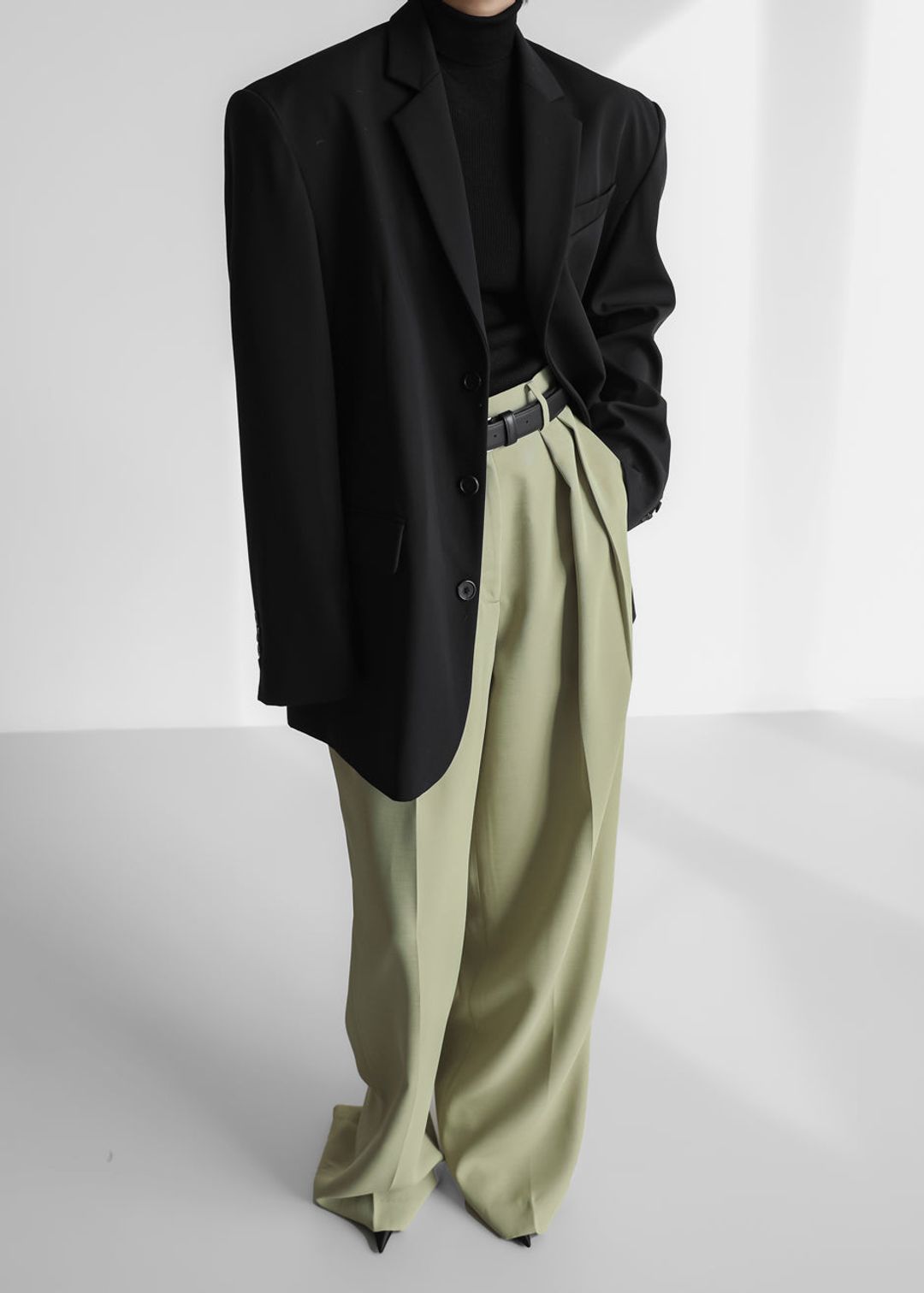 Port Pleated Pants - Sage