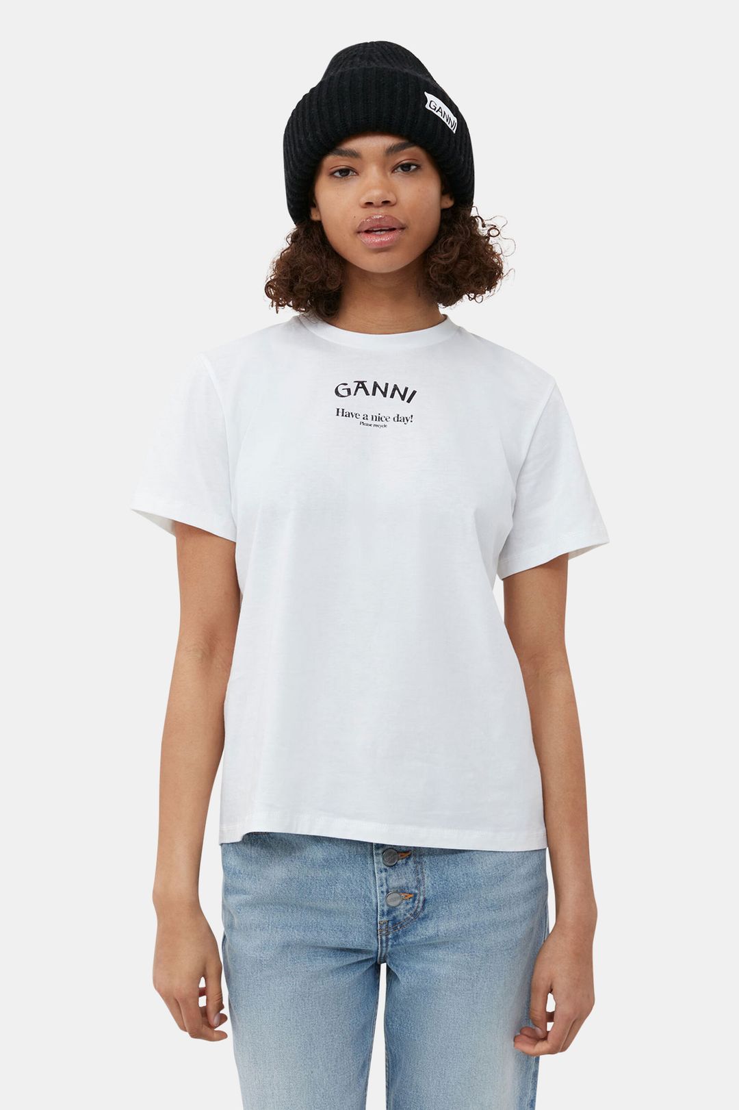 Oversized Wool Rib Knit Beanie